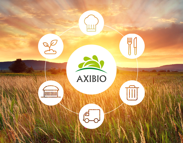 Logo Axibio sur fond nature